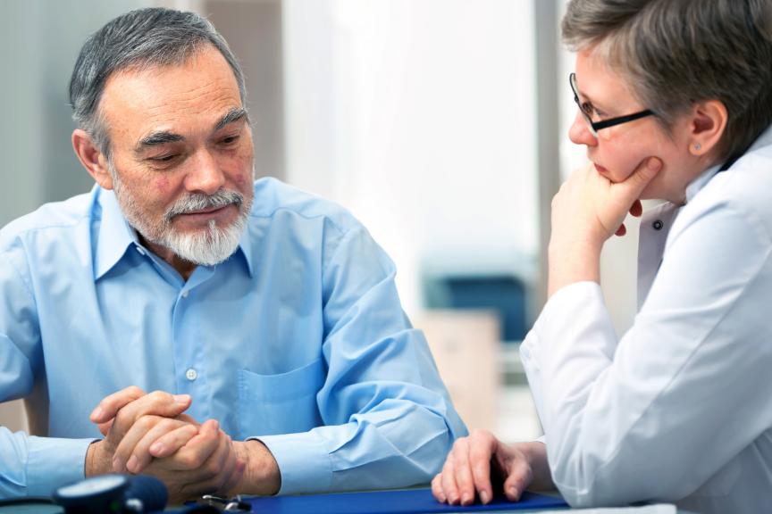 Man getting a consultations with a physician