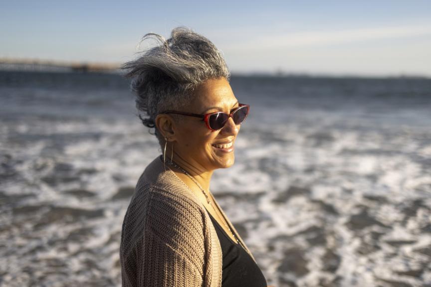 Woman at the sea