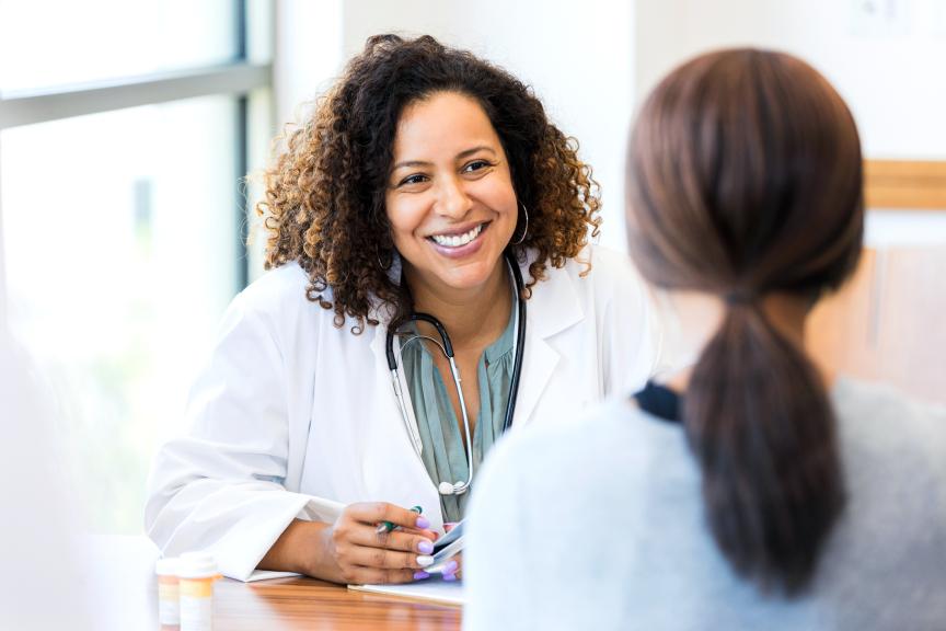 Female physician in consultation