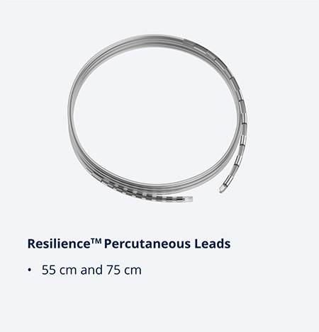 Both the 55 millimeter and 75 millimeter Resilience Percutaneous Leads from the new Prospera SCS System.