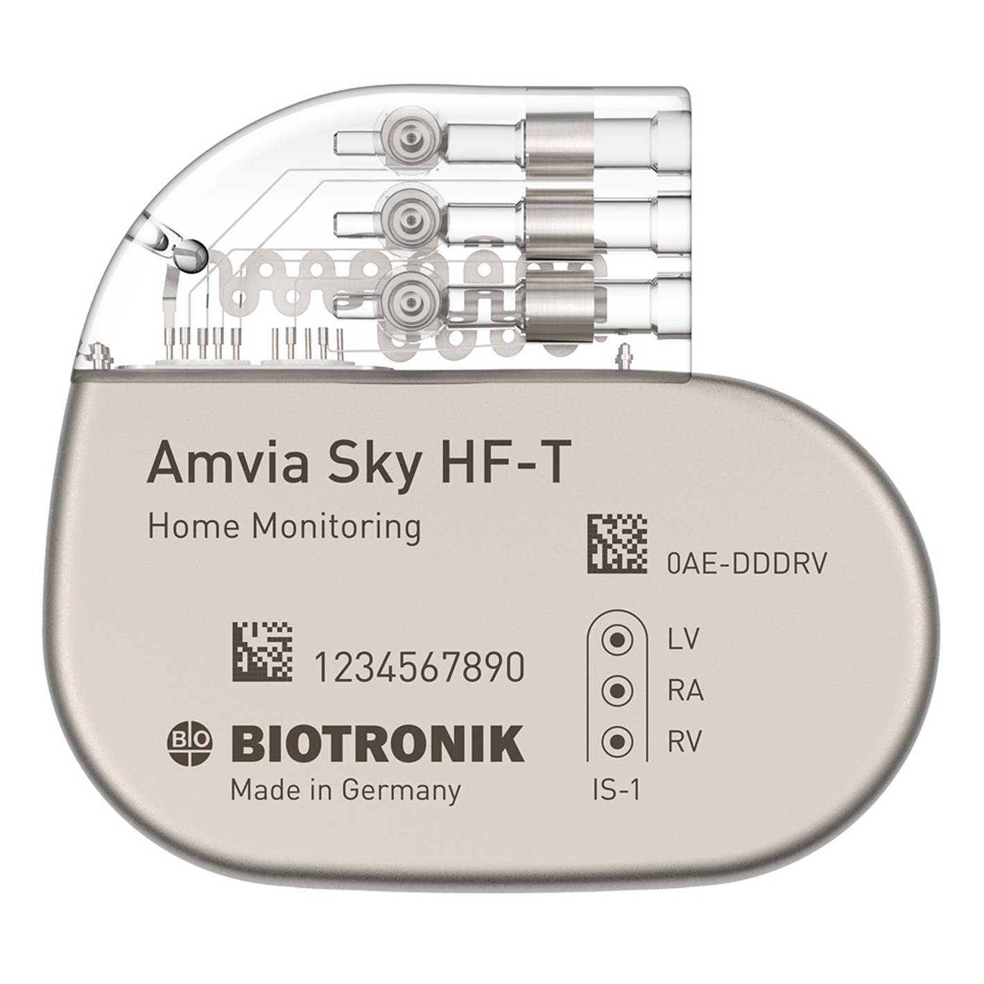 Amvia Sky HF-T CRT Pacemaker, frontal