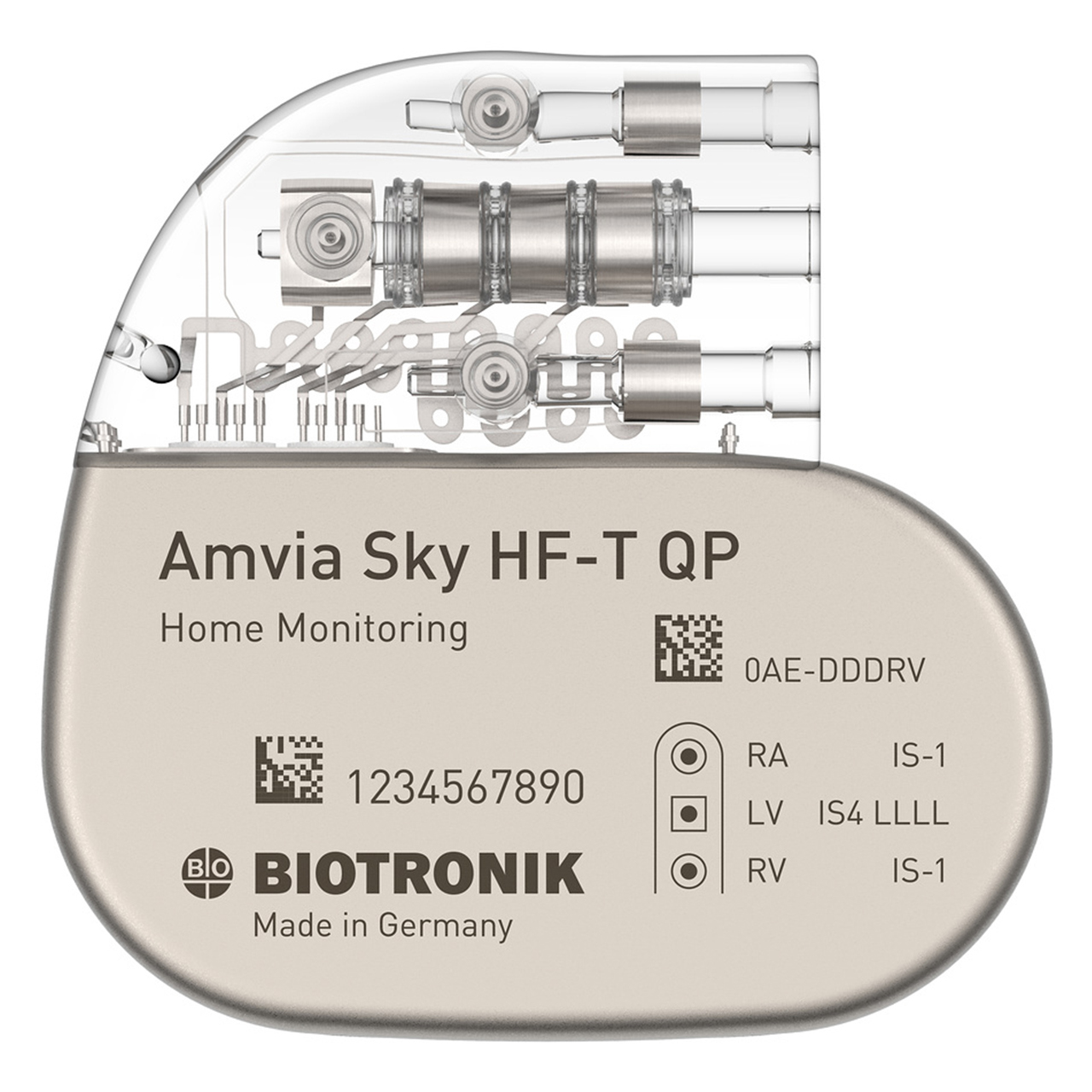 Amvia Sky HF-T CRT Pacemaker, frontal