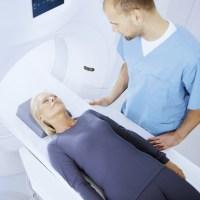 Patient undergoes an MRI scan